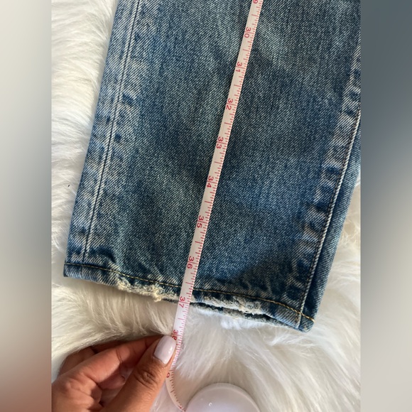 MOUSSY VINTAGE Bowie Mid Rise Distressed Straight Ankle Jeans size 28 - Picture 11 of 11